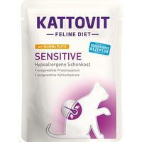 Produktbild von Kattovit Feline Diet Sensitive Katzen Nassfutter Huhn und Pute 24 x 85 g Hypoallergen - 24 x 85 g