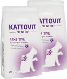 Produktbild von Kattovit Feline Diet Sensitive Katzenfutter getreidefrei und glutenfrei 2x4 kg - 2 x 4 kg