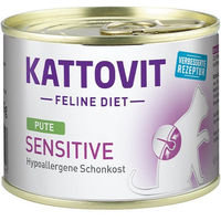 Produktbild von Kattovit Feline Diet Sensitive Katzenfutter Pute 12x185g