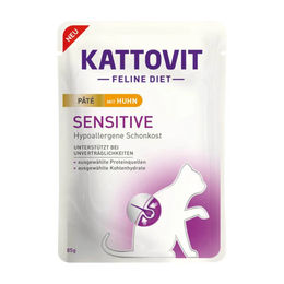 Kattovit Feline Diet Sensitive Paté mit Huhn für Katzen Adult 10 x 85 g Monoprotein Hypoallergen - 10 x 85 g – Bild 1 von 5