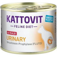 Produktbild von Kattovit Feline Diet Urinary Diätfutter Nassfutter für Katzen Adult Kalb glutenfrei 12x185 g - 12 x 185 g