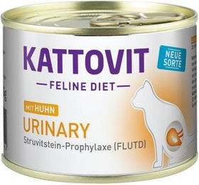 Produktbild von Kattovit Feline Diet Urinary Nassfutter für Katzen Adult Huhn Glutenfrei 12x185 g - 12 x 185 g