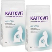 Produktbild von Kattovit Feline Gastro Diätfutter für Katzen zur Unterstützung der Magen-Darm-Verdauung 2x4 kg - 2 x 4 kg