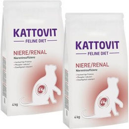 Produktbild von Kattovit Feline Nierendiät Diätfutter für Katzen 2x4 kg - 2 x 4 kg