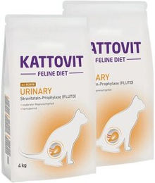 Produktbild von Kattovit Feline Urinary Trockenfutter Huhn Diätfutter für Katzen 2x4 kg - 2 x 4 kg