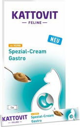 Produktbild von Kattovit Gastro Cream Huhn Paste zur Unterstützung der Magen-Darm-Verdauung mit Elektrolyten 11x90g