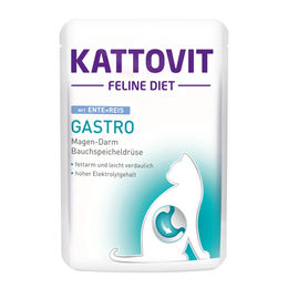 Produktbild von Kattovit Gastro Diätfutter Nassfutter Ente mit Reis für Katzen Adult 24x85g