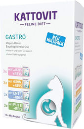 Produktbild von Kattovit GASTRO Diätfutter Nassfutter für Katzen zur Unterstützung der Verdauung 24x85g