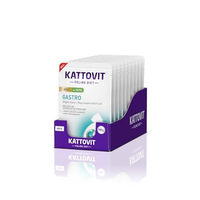 Produktbild von Kattovit Gastro Nassfutter für ausgewachsene Katzen Pute Diät-Alleinfuttermittel zur Unterstützung des Magen-Darm-Systems 10 x 85 g