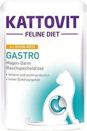 Produktbild von Kattovit Gastro Nassfutter Huhn mit Reis für die Verdauung 24x85g