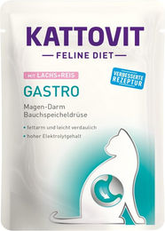 Kattovit Gastro Nassfutter Lachs und Reis Diätfutter für Magen-Darm 24x85g - 24 x 85 g – Bild 1 von 1