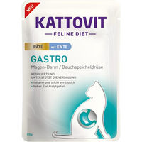 Produktbild von Kattovit Gastro Paté Ente Diätfutter für Magen-Darm 10x85g