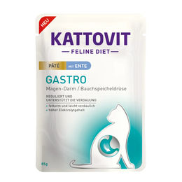 Produktbild von Kattovit Gastro Paté Ente für die Magen-Darm-Verdauung 10x85g
