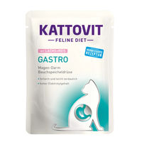 Produktbild von Kattovit Gastro Veterinärdiät Nassfutter Lachs und Reis für Magen-Darm 24x85g