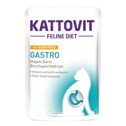 Produktbild von Kattovit Gastrointestinal Nassfutter Huhn mit Reis für die Magen-Darm-Verdauung 24x85g