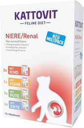 Produktbild von Kattovit Renal Diätfutter Nassfutter für Katzen 24x85g