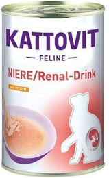 Produktbild von Kattovit Renal Drink Huhn Diätfutter für erwachsene Katzen 12x135ml