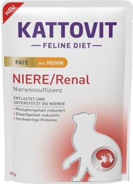 Produktbild von Kattovit Renal Nassfutter Katze Huhn Paté Diätfutter für Niere und Harntrakt 10x85 g - 10 x 85 g
