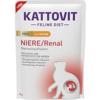 Produktbild von Kattovit Renal Nassfutter Katze Huhn Paté Diätfutter für Niere und Harntrakt 10x85 g - 10 x 85 g