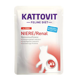 Produktbild von Kattovit Renal Nassfutter Rind Diätfutter für Katzen 24x85g