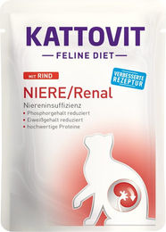 Produktbild von Kattovit Renal Nassfutter Rind Diätfutter für Katzen 24x85g - 24 x 85 g