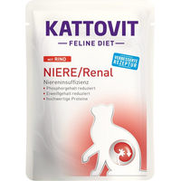 Produktbild von Kattovit Renal Nassfutter Rind Diätfutter für Katzen 24x85g - 24 x 85 g
