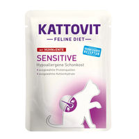 Produktbild von Kattovit Sensitive Nassfutter Huhn und Ente Hypoallergenes Diätfutter für Katzen 24x85g