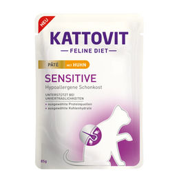 Produktbild von Kattovit Sensitive Paté Huhn Hypoallergen Schonkost für Katzen 10x85g