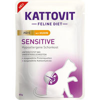 Produktbild von Kattovit Sensitive Paté Huhn Hypoallergenes Diätfutter für Katzen 10x85g