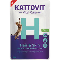 Produktbild von Kattovit Vital Care Hair & Skin Adult Nassfutter für Katzen 24x85g Beutel - 24 x 85 g