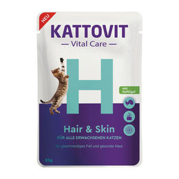 Produktbild von Kattovit Vital Care Hair & Skin Katzen Nassfutter Adult 12x85g