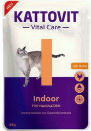 Produktbild von Kattovit Vital Care Indoor Adult Katzenfutter Light zur Gewichtskontrolle 24x85g - 24 x 85 g