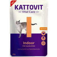 Produktbild von Kattovit Vital Care Indoor Adult Katzenfutter Light zur Gewichtskontrolle 24x85g - 24 x 85 g