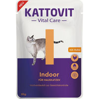 Produktbild von Kattovit Vital Care Indoor Light Katzenfutter für erwachsene Wohnungskatzen 12x85g - 12 x 85 g