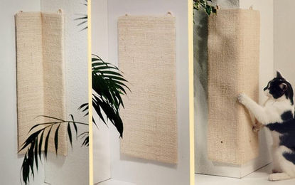 Katzen Kratzecke 100 Kratzbrett aus Sisal in Beige – Bild 1 von 1