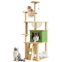 Produktbild von Katzenbaum 140 cm mit Kratzsäule, Höhle und Leiter in Beige