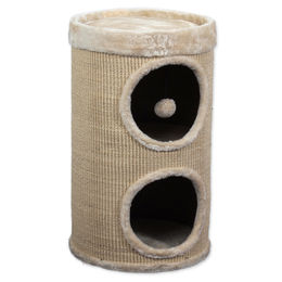 Katzenbett Magic Cat Emma mit Spielzeug beige aus Plüsch 36x36x60cm – Bild 1 von 1