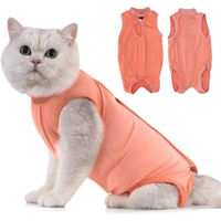 Produktbild von Katzenbody Erholungsanzug aus Modal für erwachsene Katzen Koralle Größe S