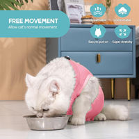 Produktbild von Katzenbody Erholungsanzug zum Leckschutz für kastrierte Katzen Rosa Größe M aus Modal