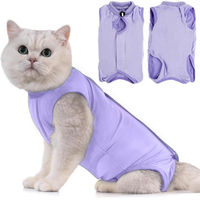 Produktbild von Katzenbody Modal Recovery Suit für Katzen nach Operationen und bei Hautkrankheiten Lila Größe L
