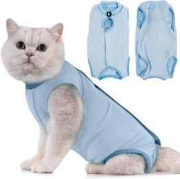Katzenbody OP Erholungsanzug aus Modal für erwachsene Katzen Blau Größe M – Bild 1 von 2