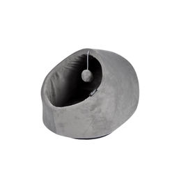 Produktbild von Katzenhöhle aus Polyester in Grau als Schlaf- und Spielhöhle für Katzen