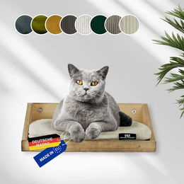 Produktbild von Katzenkissen Cord Deluxe beige mit Füllung