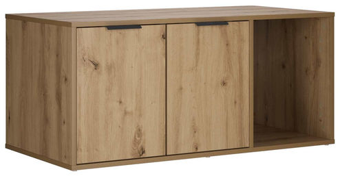 Katzenkiste Möbel Artisan in Eiche Optik aus Holz 100 x 49 x 45 cm Braun – Bild 1 von 2