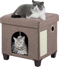 Katzenkubus mit Krabplank und Spielball faltbar 37x31,8x36 cm – Bild 1 von 1