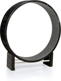 Produktbild von Katzenlaufrad Canadian Cat Company aus Kunststoff für Wohnungskatzen in Schwarz Grau Weiß