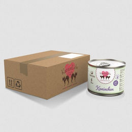 Produktbild von Katzenliebe Bio Kaninchenfutter mit Bio-Birne und Bio-Kokosflocken 12x 200g