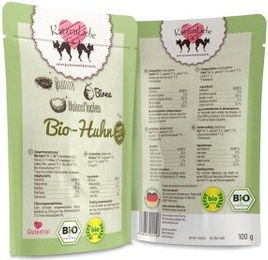 Produktbild von KatzenLiebe Bio Katzenfutter Huhn Adult mit hohem Fleischanteil 15x100 g - 15 x 100 g