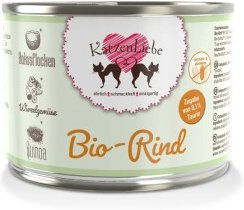 Produktbild von KatzenLiebe Bio Katzenfutter Rind Adult mit hohem Fleischanteil 12x200 g - 12 x 200 g