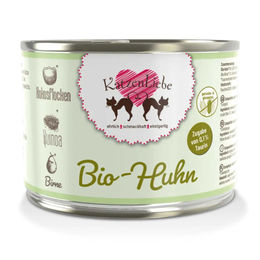 Produktbild von KatzenLiebe Bio Nassfutter Bio-Huhn mit Bio-Quinoa für erwachsene Katzen 12 x 200 g - 12 x 200 g